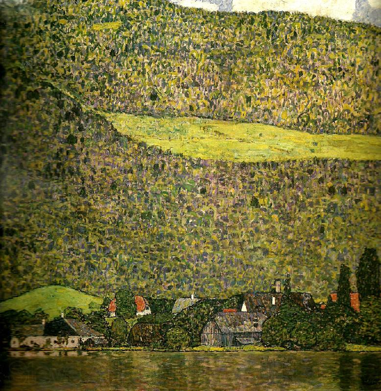 Gustav Klimt unterach vid attersee Norge oil painting art